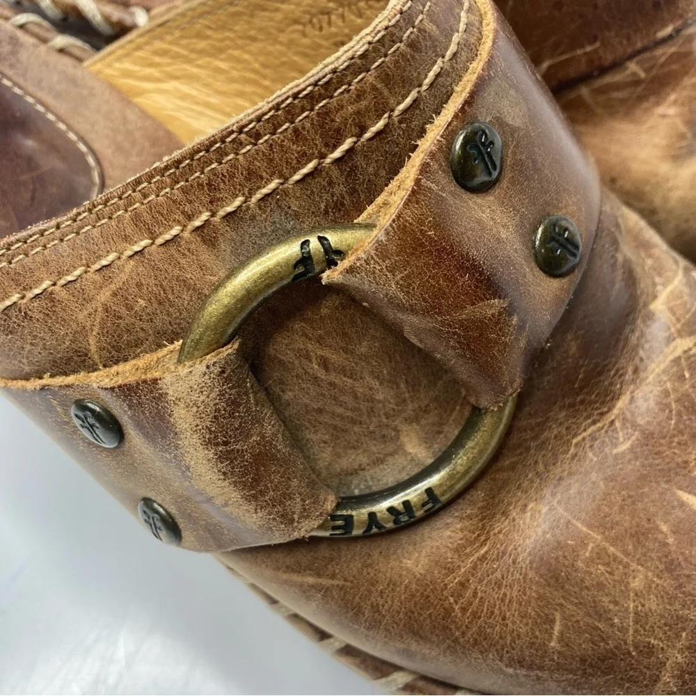 Vintage‎ Frye Charlotte ring leather mules clogs size 7 - Picture 11 of 16